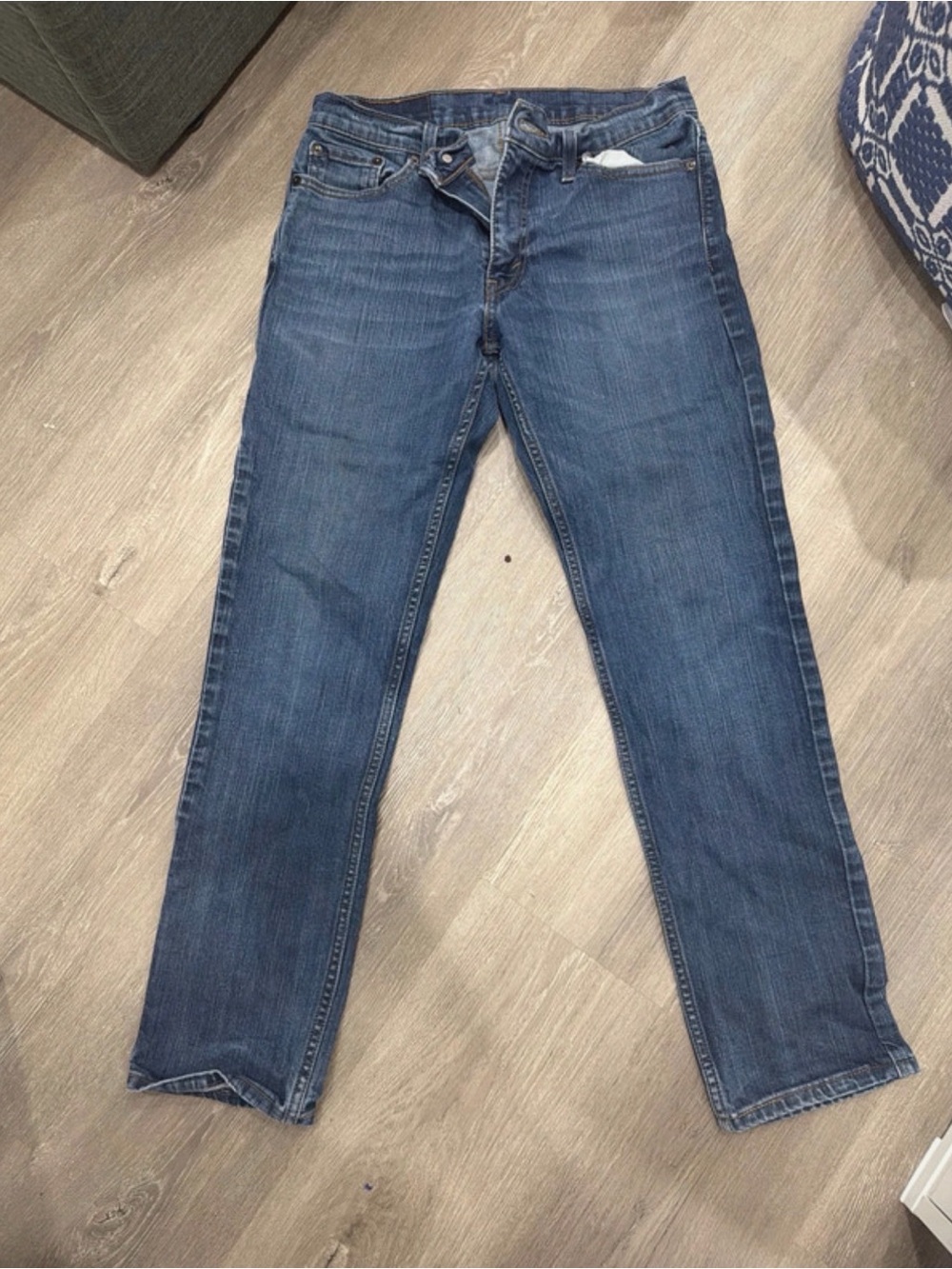 Levi's Men's Straight Fit Blue Denim Jeans